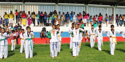 Inauguración cursos vacacionales municipales de Jaramijó, Ecuador.