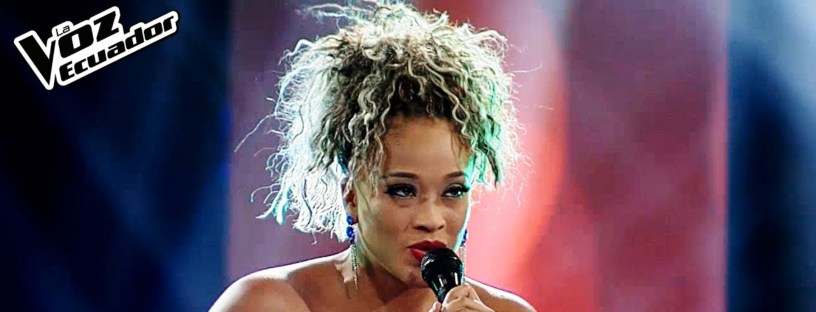 Cantante ecuatoriana Alejandra Mercado, revelación del realyti La Voz Ecuador.