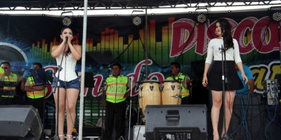 Dúo femenino Caña Morena, cantantes y bailarinas. Manabí, Ecuador.