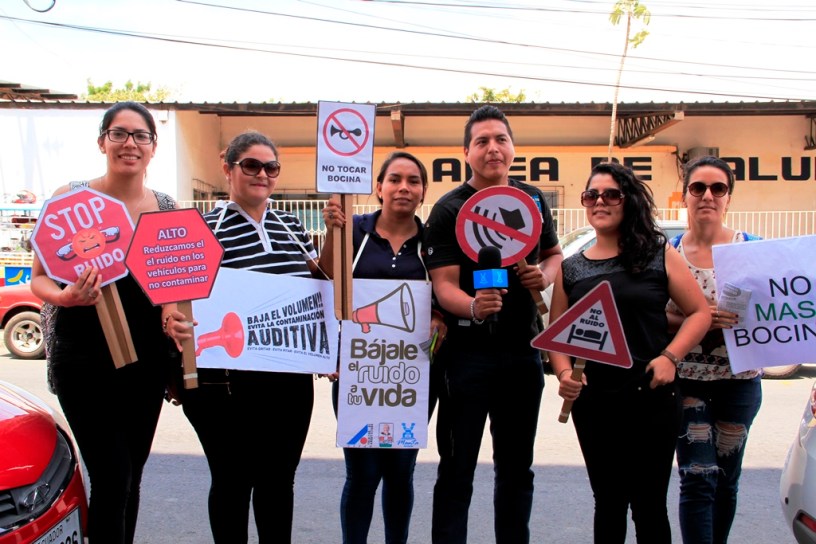 Campaña callejera contra el ruido, Manta. Manabí, Ecuador.