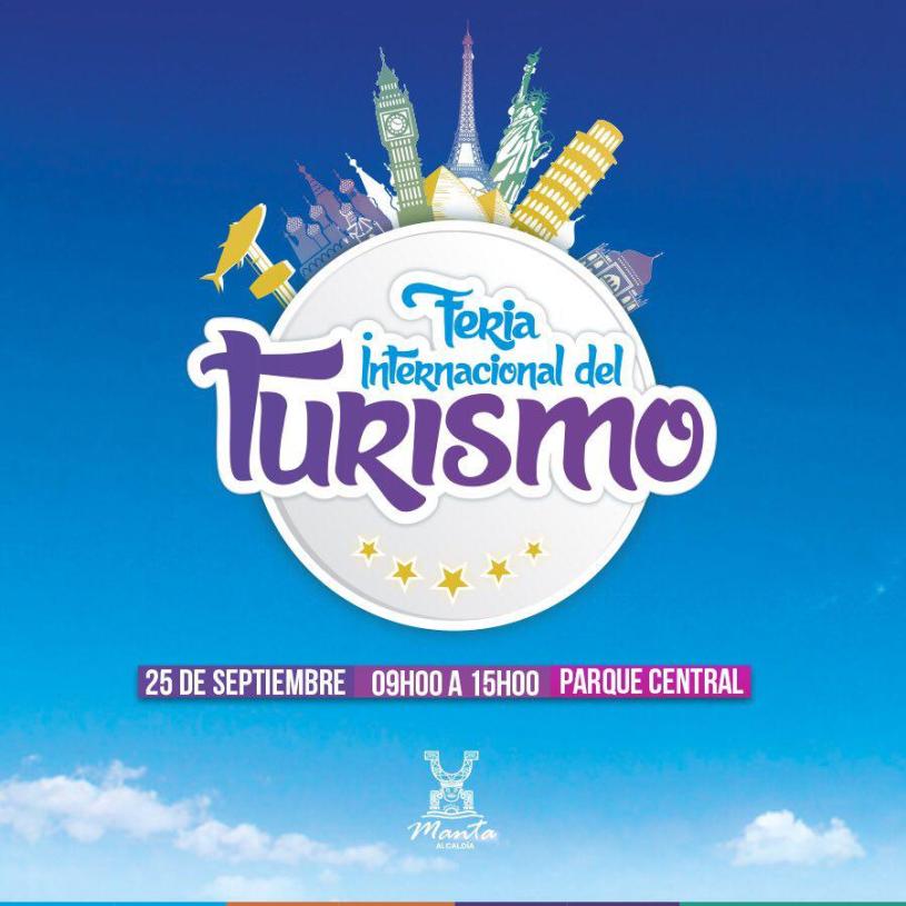 Cartel promocional del Festival Turismo para Todos, Manta. Manabí, Ecuador.