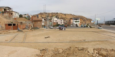 Parque recreativo en construcción, Parroquia San Mateo de Manta. Manabí, Ecuador.