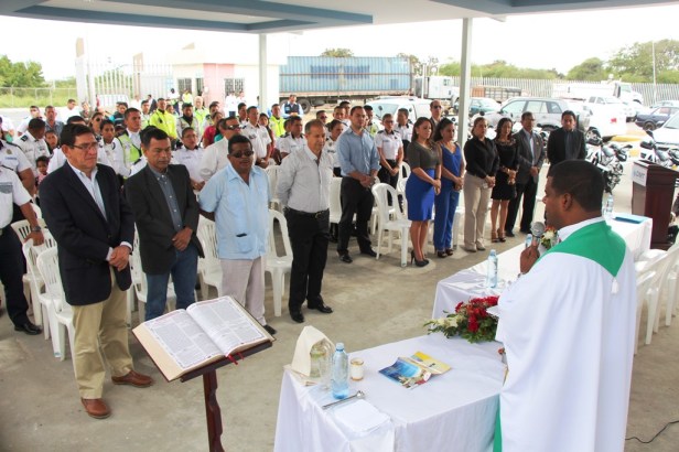 Misa de acción de gracias por los tres años de la Dirección Municipal de Tránsito de Manta. Manabí, Ecuador.
