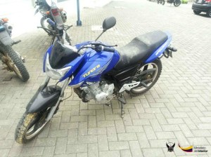 Motocicleta presuntamente robada y encontrada en Chone. Manabí, Ecuador.