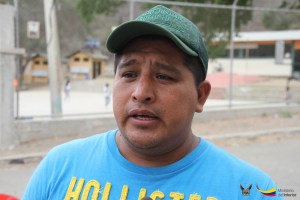 Daniel Franco, presidente del Comité Barrial San José de Montecristi. Manabí, Ecuador.