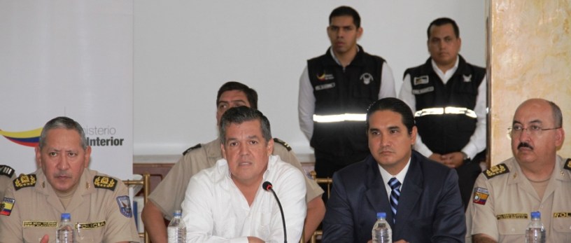 Directivos del Consejo de Seguridad Ciudadna reunido en Portoviejo. Manabí, Ecuador.