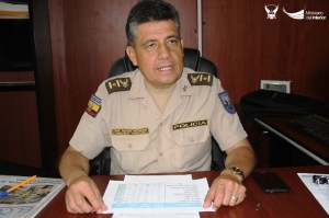 Freddy Ramos, coronel de policía y comandante en funciones de la zona 4. Manabí, Ecuador.