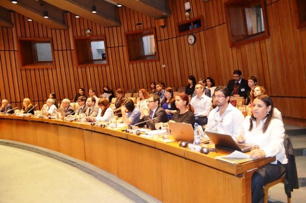 Ponentes sobre comercio internacional y ambiente en seminario de la CEPAL en Chile.
