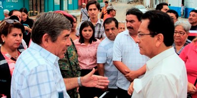Alcalde de Manta inspecciona la reconstrucción de Tarqui. Manabí, Ecuador.