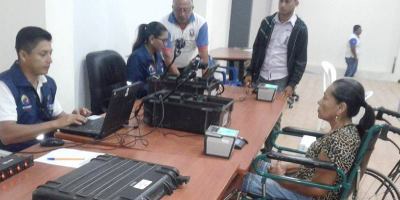 Cedulación móvil en Jaramijó. Manabí, Ecuador.