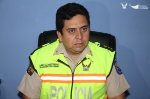 Coronel Edison Valverde, comandante del distrito policial de Portoviejo. Manabí, Ecuador.