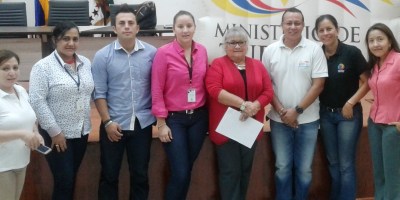 Funcionarios públicos, promotores de turismo en Montecristi, Manta y Jaramijó. Manabí, Ecuador.