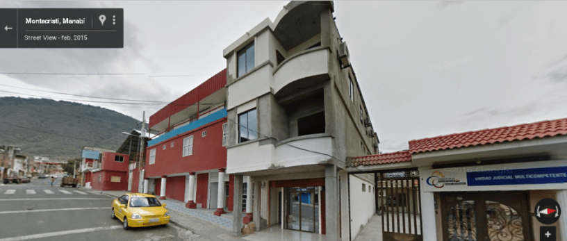 Edificio donde funciona el Registro de la Propiedad de Montecristi. Foto: Captura de pantalla, tomada de Google Maps.