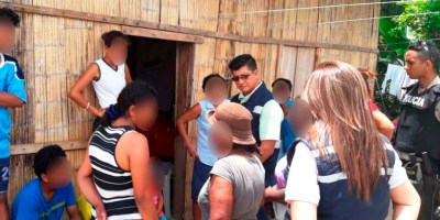 Agentes de la DINAPEN investigan caso de supuesto secuestro de una niña en Manta. Manabí, Ecuador.