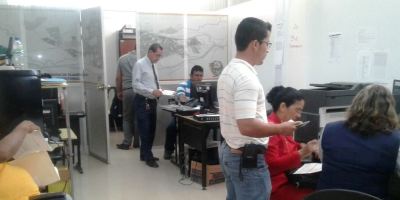 Oficina de la Dirección MUnicipal de Planificación Territorial de Chone. Manabí, Ecuador.