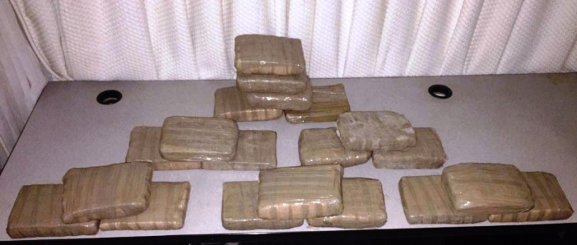 Paquetes de marihuana retenida por la Policía Nacional. Manabí, Ecuador.