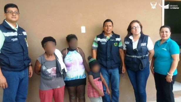 Protagonistas de un caso de supuesto secuestro de niña en Manta. Manabí, Ecuador.