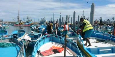 Atracadero del Puerto Pesquero de Jaramijó. Manabí, Ecuador.