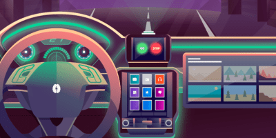 Mando de smart car, infografía de IDAT, Perú.