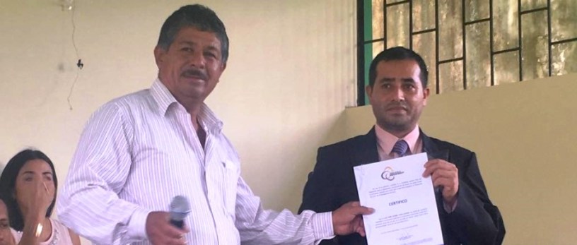 Dany Daniel Loor Castro, juez de paz de la Parroquia Zapallo del Cantón Flavio Alfaro. Manabí, Ecuador.