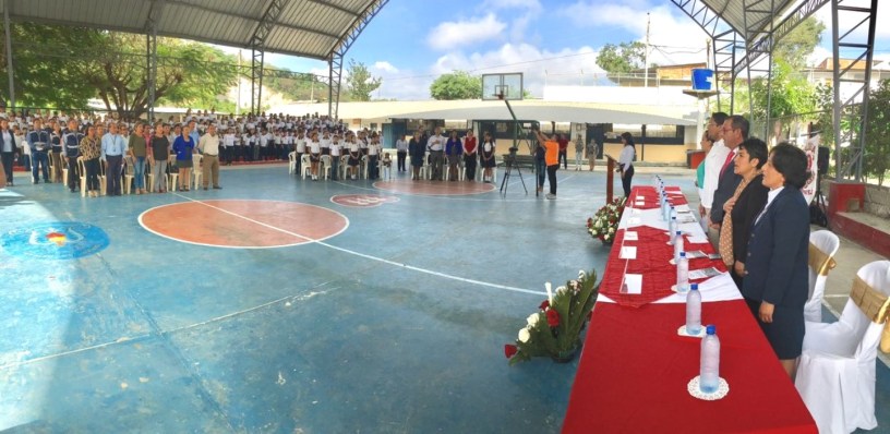 Ceremonia inaugural del "Semillero de Convivencia" en la Escuela Fe y Alegría Las Cumbres de Portoviejo. Manabí, Ecuador.