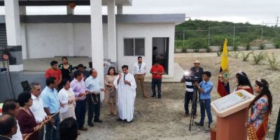 Acto inaugural del primer alcantarillado sanitario de la Parroquia Colorado, Montecristi. Manabí, Ecuador.