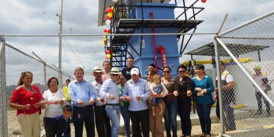 Inauguración oficial de la planta potabilizadora de agua de la Parroquia Chibunga del Cantón Chone.
