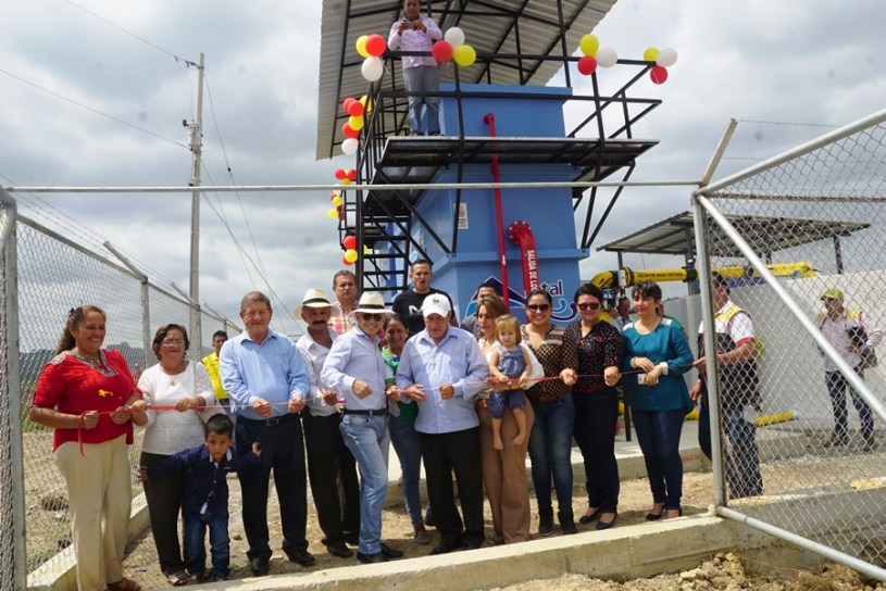 Inauguración oficial de la planta potabilizadora de agua de la Parroquia Chibunga del Cantón Chone.