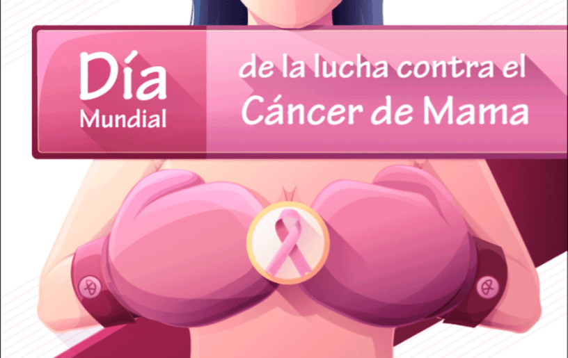 Composición gráfica sobre la conmemoración del Día Mundial de la lucha contra el Cáncer de Mama.