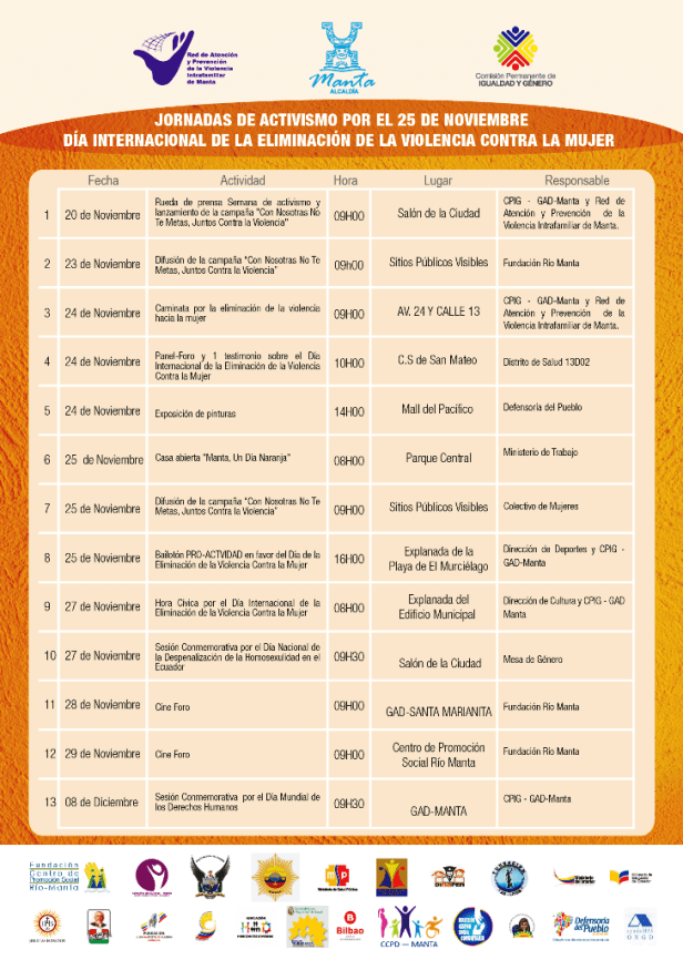 Programa jornadas pro mujer, Manta