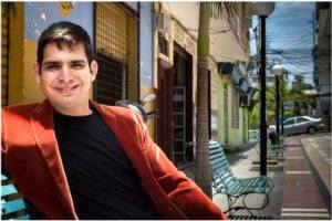 Poeta Carlos Coello García, autor de "El origen del mal y otros poemas". Manta, Ecuador.