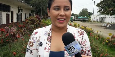 La gerente de la Empresa Pública Municipal Aguas del Chuno. Manabí, Ecuador.