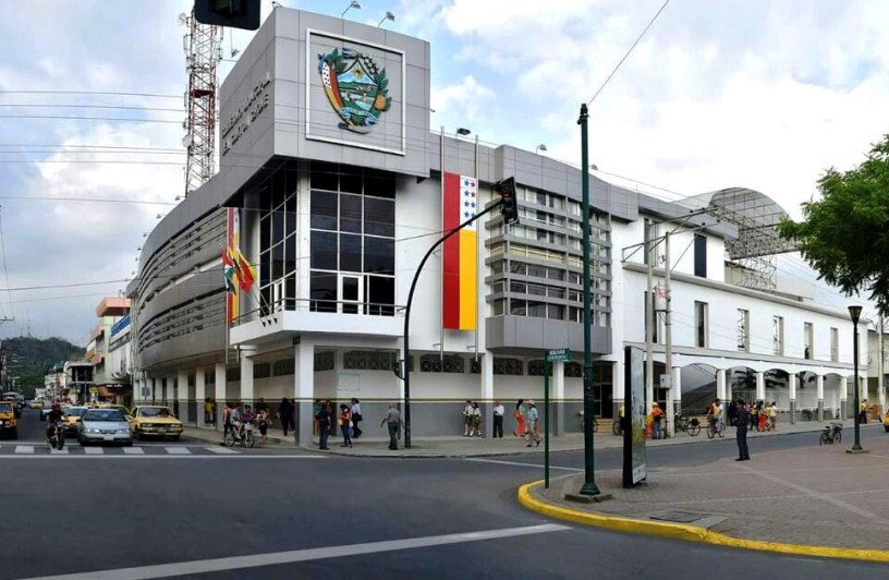Vista reciente del Palacio Municipal de Chone. Manabí, Ecuador.