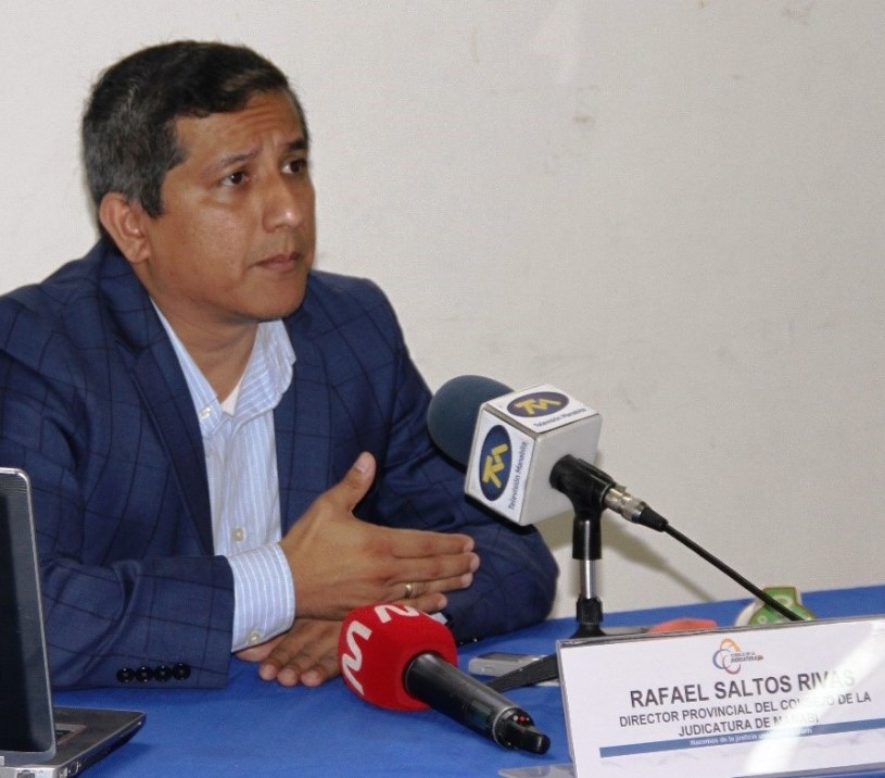Rafael Saltos Rivas, director provincial del Consejo de la Judicatura de Manabí. Ecuador.