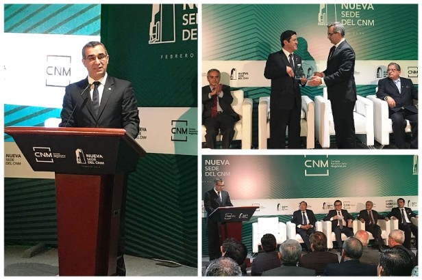 El presidente de la Judicatura de Ecuador, Gustavo Jalkh, durante el acto inaugural del edificio de la Magistratura de Perú, en Lima.