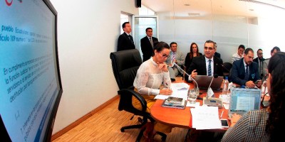 La Comisión de Justicia de la Asamblea Nacional de la República recibe las propuestas de reformas al COFJ planteadas por el Consejo de la Judicatura. Quito.