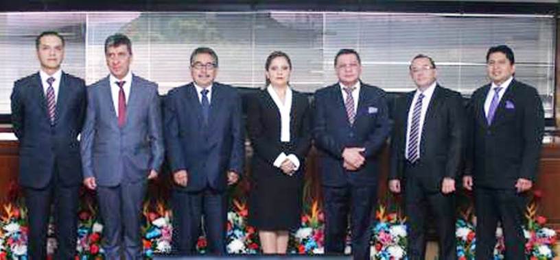 Siete nuevos conjueces de la Corte Nacional de Justicia. Quito, Ecuador.