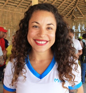 Simoné Delgado, directora de la dependencia municipal que fomenta el deporte en Manta. Manabí, Ecuador.