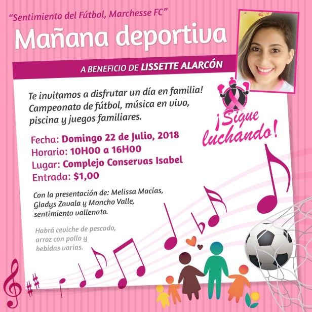 Lissette Alarcón Mieles, invitación evento a su favor
