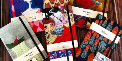 Agendas Betero con tapas de arte pictórico. Guayaquil, Ecuador.