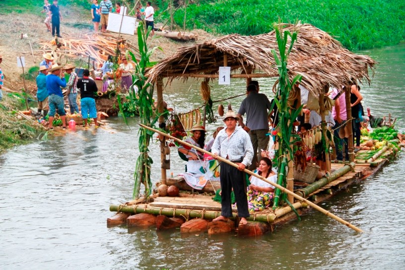 Balsa montuvia típica del Cantón Bolívar. Manabí, Ecuador.