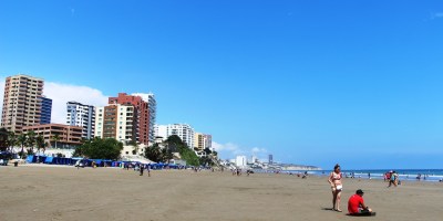 Playa de El Murciélago, en la ciudad de Manta. Manabí, Ecuador.