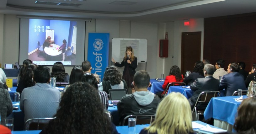 Taller de conocimientos organizado por UNICEF y el Consejo de la Judicatura. Quito, Ecuador.