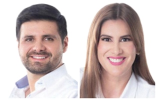 Binomio presidencial ecuatoriano 2025 del Movimiento Amigo. / FOTO: CNE / Quito