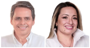 Binomio presidencial ecuatoriano 2025 del Movimiento PID. / FOTO: CNE / Quito