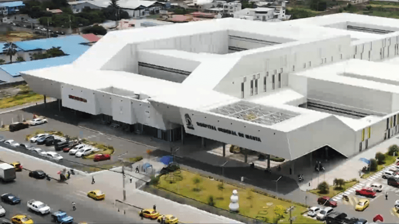 Edificio sede Hospital General Manta del IESS.