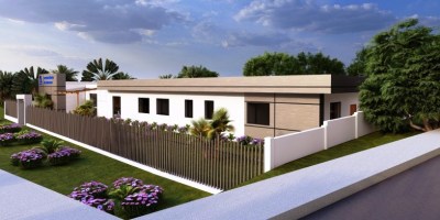 Dispensario de la Seguridad Social Campesina en Danzarín, Rocafuerte (maqueta). / FOTO: IESS Manabí, Portoviejo