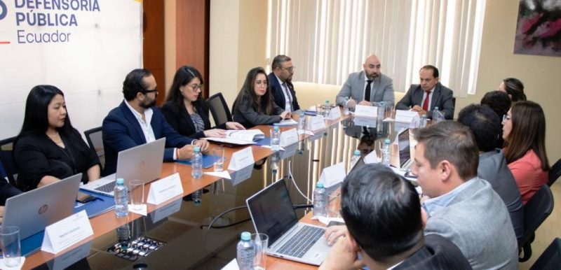 Reunión entre Judicatura y Defensoría Pública para declarar en emergencia a la Función Judicial ecuatoriana. / FOTO: CJ / Quito