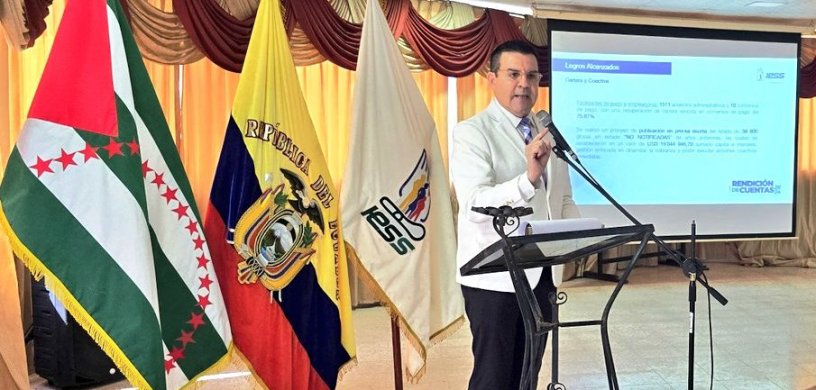 Director del IESS en Manabí rindió cuentas del ejercicio fiscal 2024. / FOTO: IESS Manabí, Portoviejo