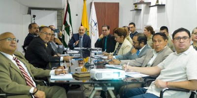 Mesa interinstitucional coordinadora de justicia en la provincia de Manabí, Ecuador. / FOTO: CJ Portoviejo